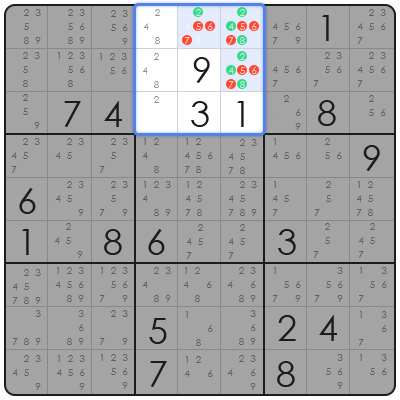 sudoku pointing pair